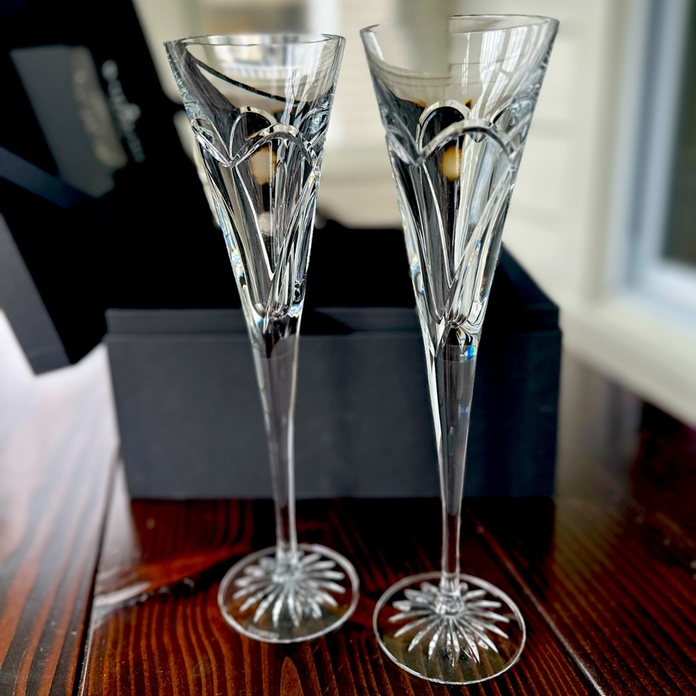 Wishes "Love & Romance" Toasting Flutes, Set of 2